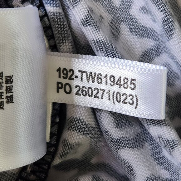 Tommy Bahama Maxi Dress M Black White Floral Geometric Stripe Sleeveless Stretch - Picture 8 of 9